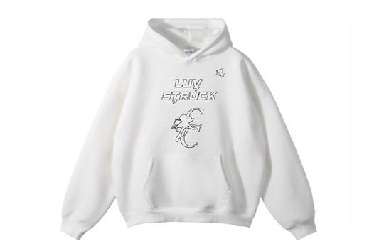 Luv Struck CC Hoodie - Stencil White