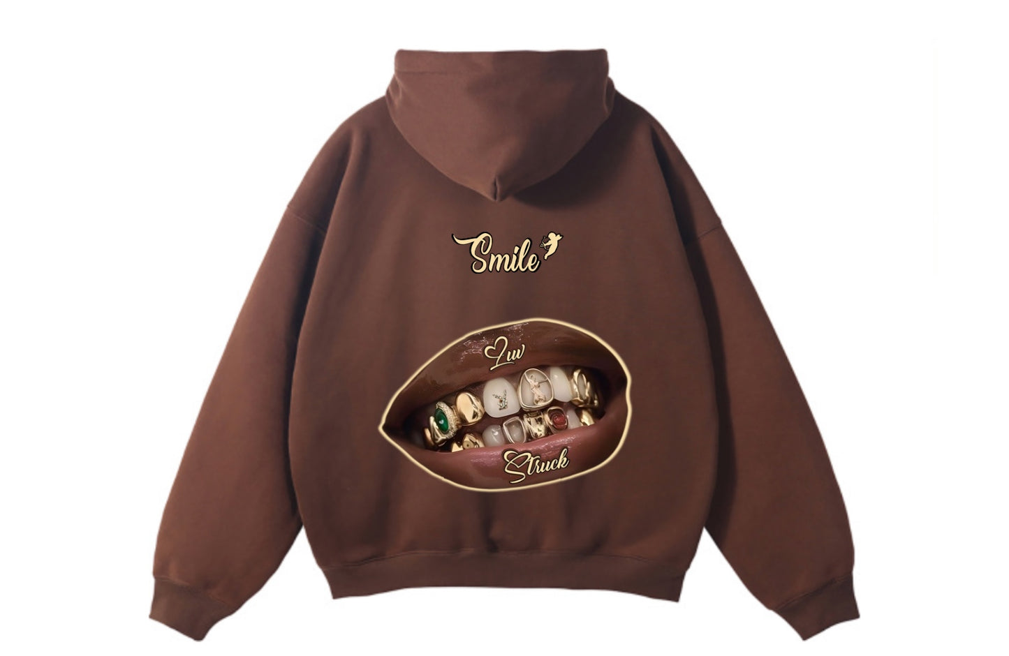 Smile Luv Struck Hoodie - Brown